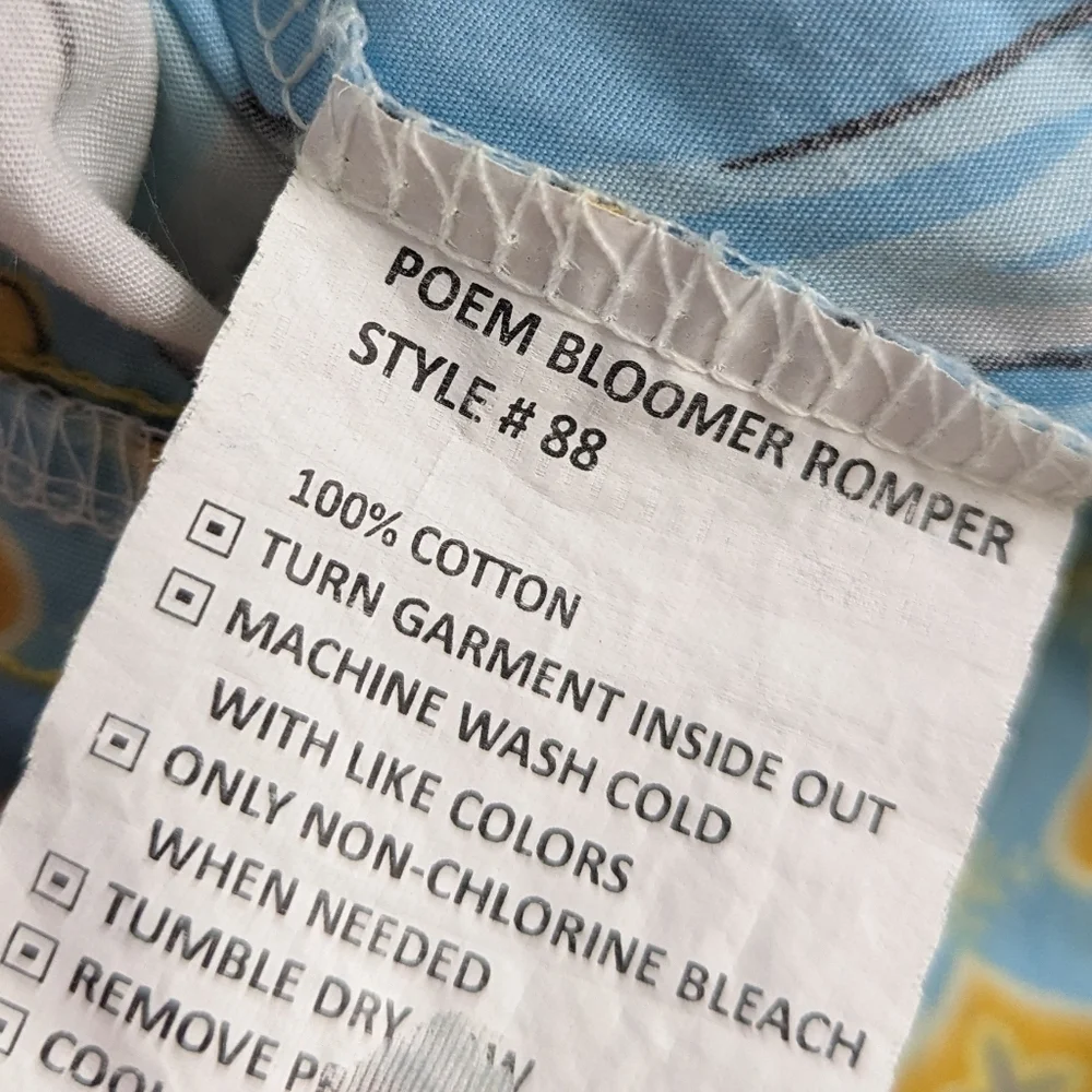 Jelly The Pug Boutique Poem Bloomer Romper Size 24 months